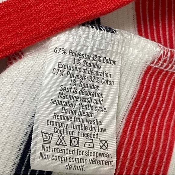 Janie and Jack Girls' Nautical Striped Patch Pocket Dress Red White Blue Sz 2T - Picture 5 of 7